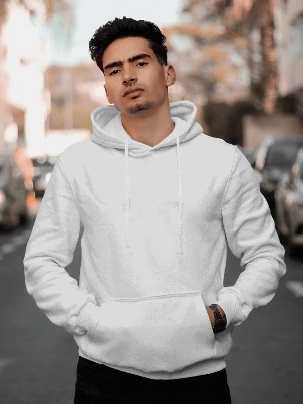 Gildan White Men’s Pullover Hoodie